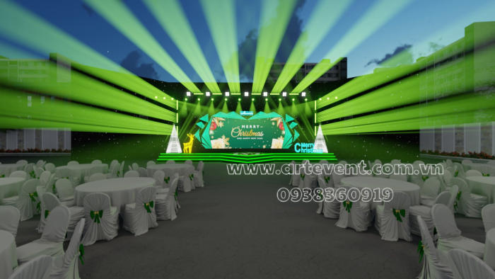 Báo Giá Year End Party - Hạng Mục Tổ chức Sự Kiện - Phối Cảnh 3D Sân Khấu
