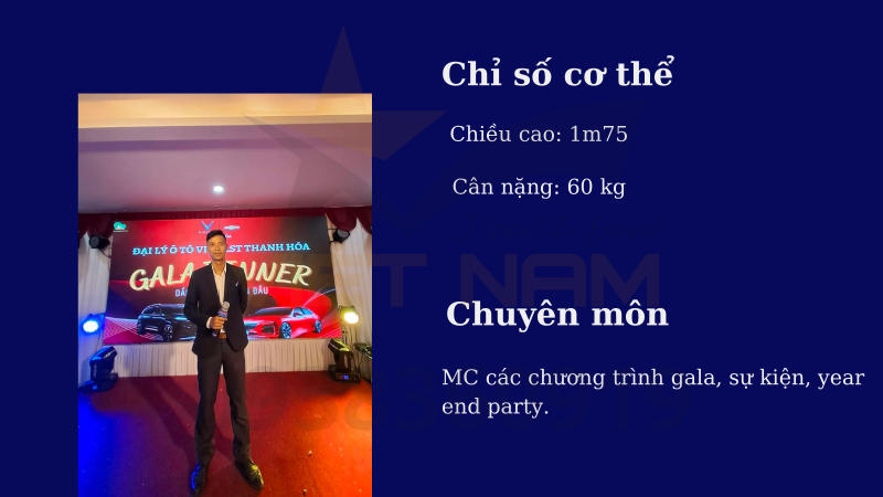 Tổ chức Sự Kiện - Profile Mc Tuấn Võ